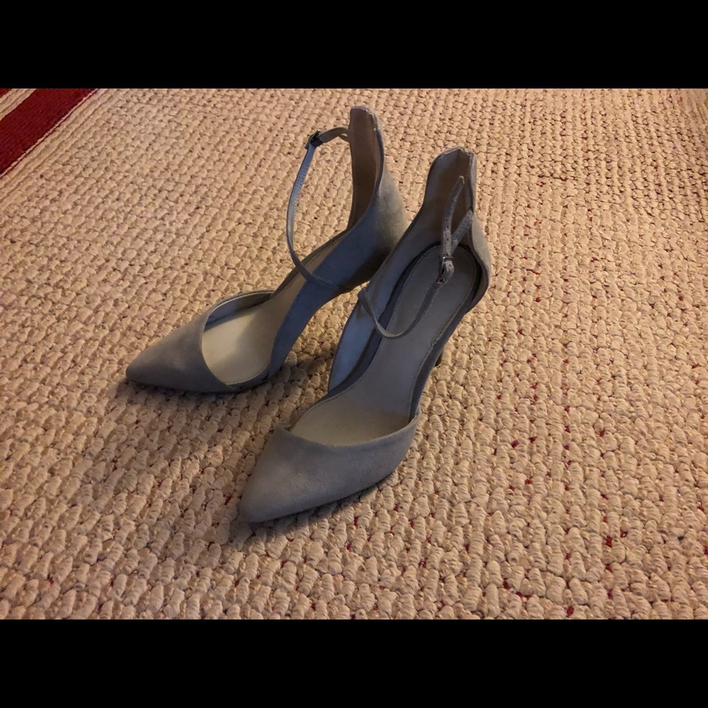 Grey Suede Heels